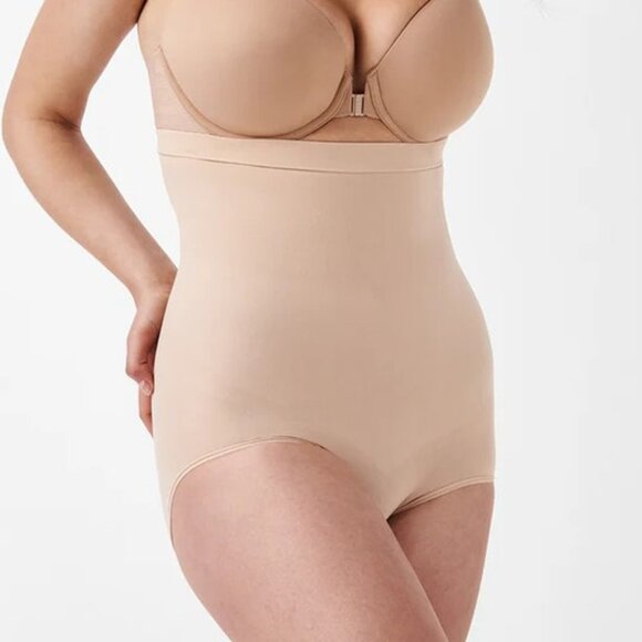 SPANX Women's Higher Power Seamless Panties High Waisted Soft Nude Size 2X - Picture 1 of 4
